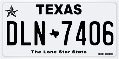 TX license plate DLN7406
