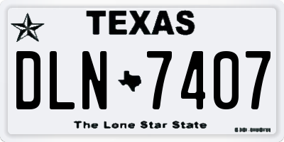 TX license plate DLN7407