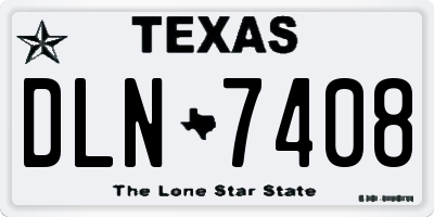 TX license plate DLN7408