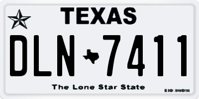 TX license plate DLN7411