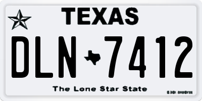 TX license plate DLN7412