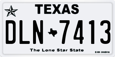 TX license plate DLN7413
