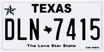 TX license plate DLN7415