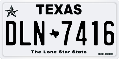 TX license plate DLN7416
