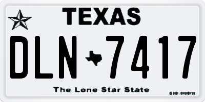 TX license plate DLN7417