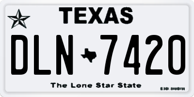 TX license plate DLN7420