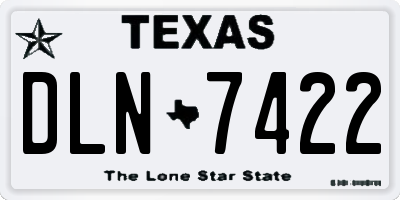 TX license plate DLN7422