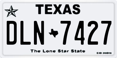 TX license plate DLN7427