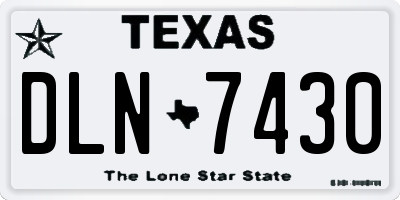 TX license plate DLN7430