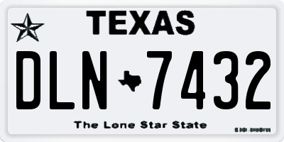 TX license plate DLN7432
