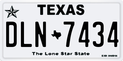 TX license plate DLN7434