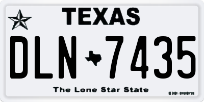 TX license plate DLN7435