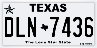 TX license plate DLN7436