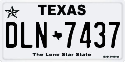 TX license plate DLN7437