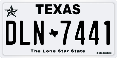 TX license plate DLN7441