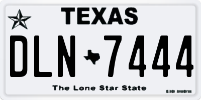 TX license plate DLN7444