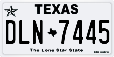 TX license plate DLN7445