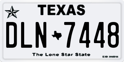 TX license plate DLN7448