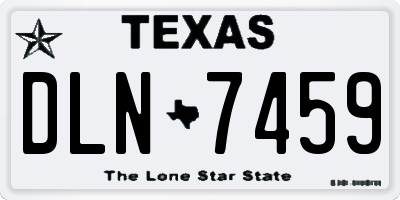 TX license plate DLN7459