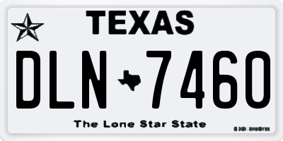 TX license plate DLN7460