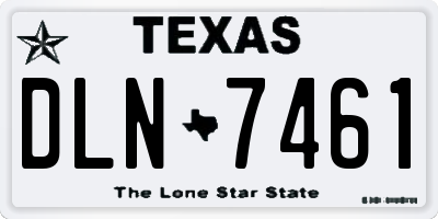 TX license plate DLN7461