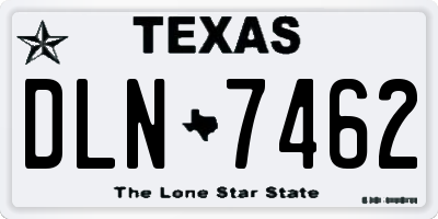TX license plate DLN7462
