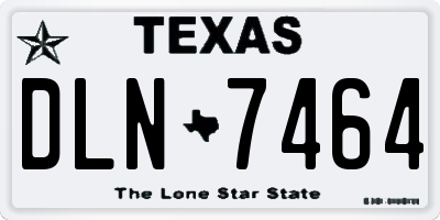 TX license plate DLN7464