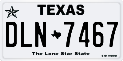 TX license plate DLN7467