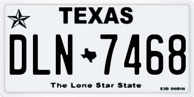 TX license plate DLN7468