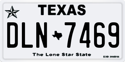 TX license plate DLN7469