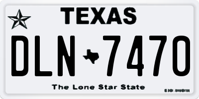 TX license plate DLN7470