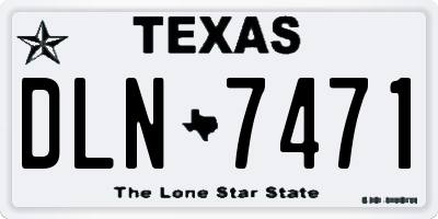 TX license plate DLN7471