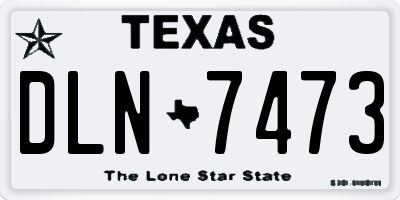 TX license plate DLN7473
