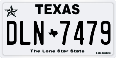 TX license plate DLN7479