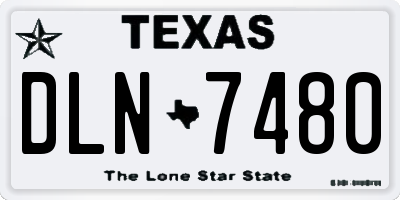 TX license plate DLN7480
