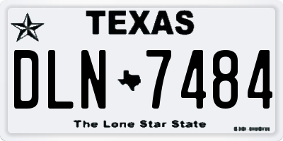 TX license plate DLN7484
