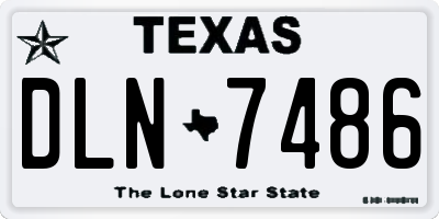 TX license plate DLN7486