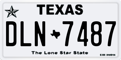 TX license plate DLN7487
