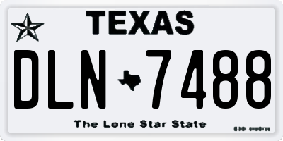 TX license plate DLN7488