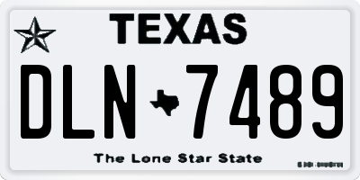 TX license plate DLN7489