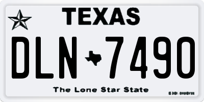 TX license plate DLN7490