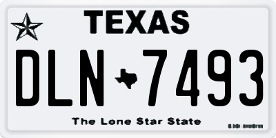 TX license plate DLN7493