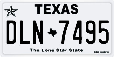 TX license plate DLN7495
