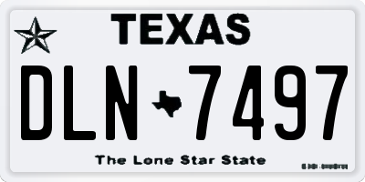 TX license plate DLN7497