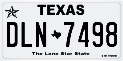 TX license plate DLN7498