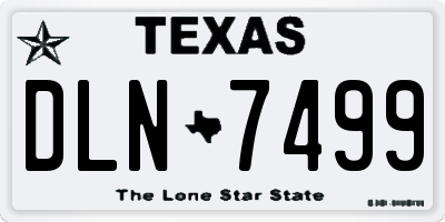 TX license plate DLN7499