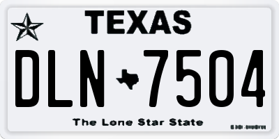TX license plate DLN7504