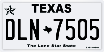 TX license plate DLN7505