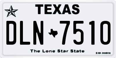 TX license plate DLN7510