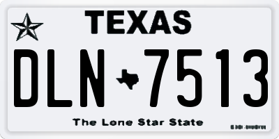 TX license plate DLN7513